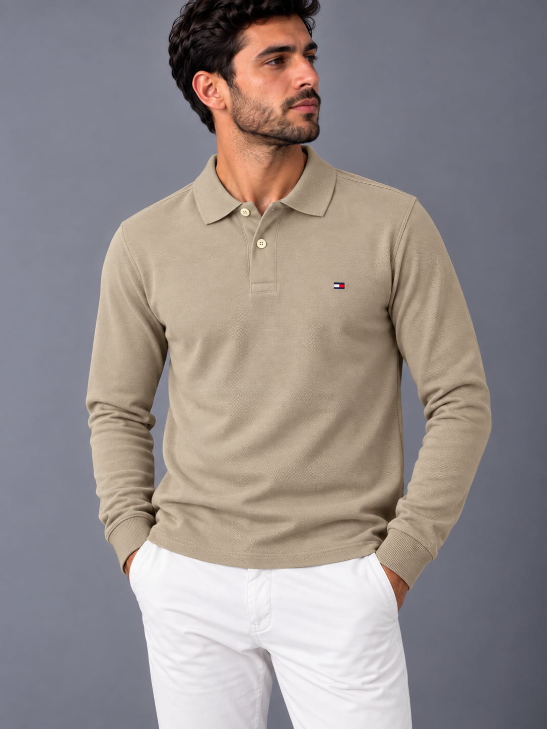 Polo manches longues Tommy Hilfiger