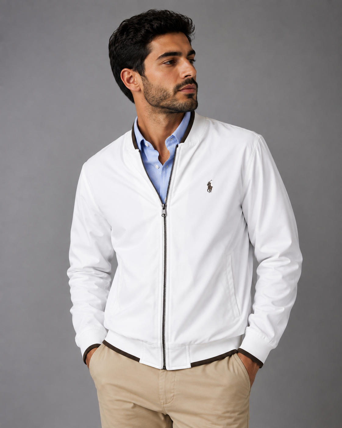 Bomber Ralph Lauren zippé col rond